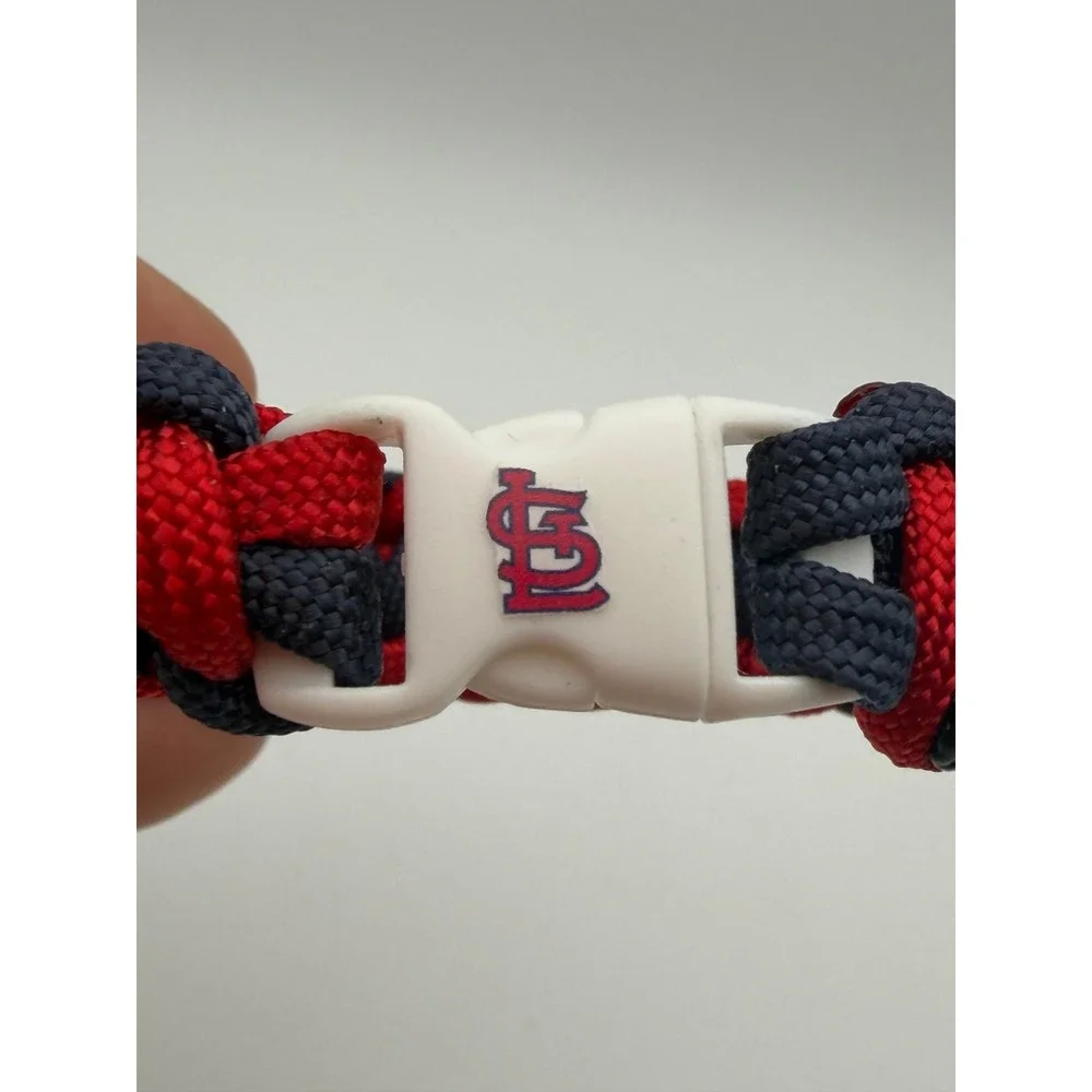 St Louis Cardinals MLB Paracord Survival Bracelet Red Navy Blue Cobra Weave New